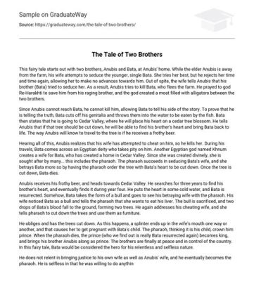  The Tale of the Two Brothers -  Một câu chuyện về sự ganh đua và lòng trung thành bất diệt!