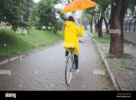 傘さしながら自転車：雨の日の都市生活の美学